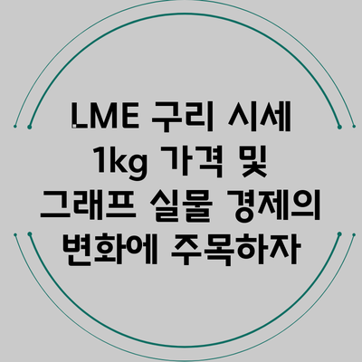 LME 구리 시세 1kg 가격 및 그래프: 실물 경제의 변화에 주목하자